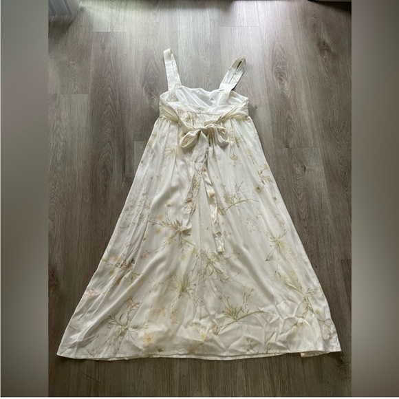 sancia vivianna white wildflower print open back summer sun dress size small NEW - Picture 2 of 4